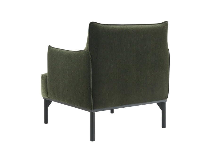 Green Velvet Barrel Accent Chair with Wood Frame