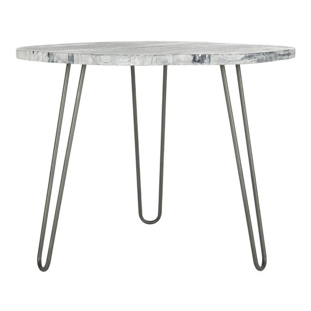 Mindy Dining Table - DTB6500B - Black/White Wash Distress - Safavieh