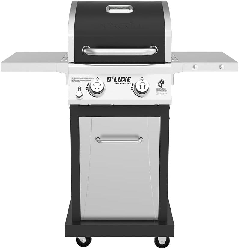 Nexgrill Deluxe 2-Burner Propane Gas Grill with Foldable Side Shelves, 28000 BTUs