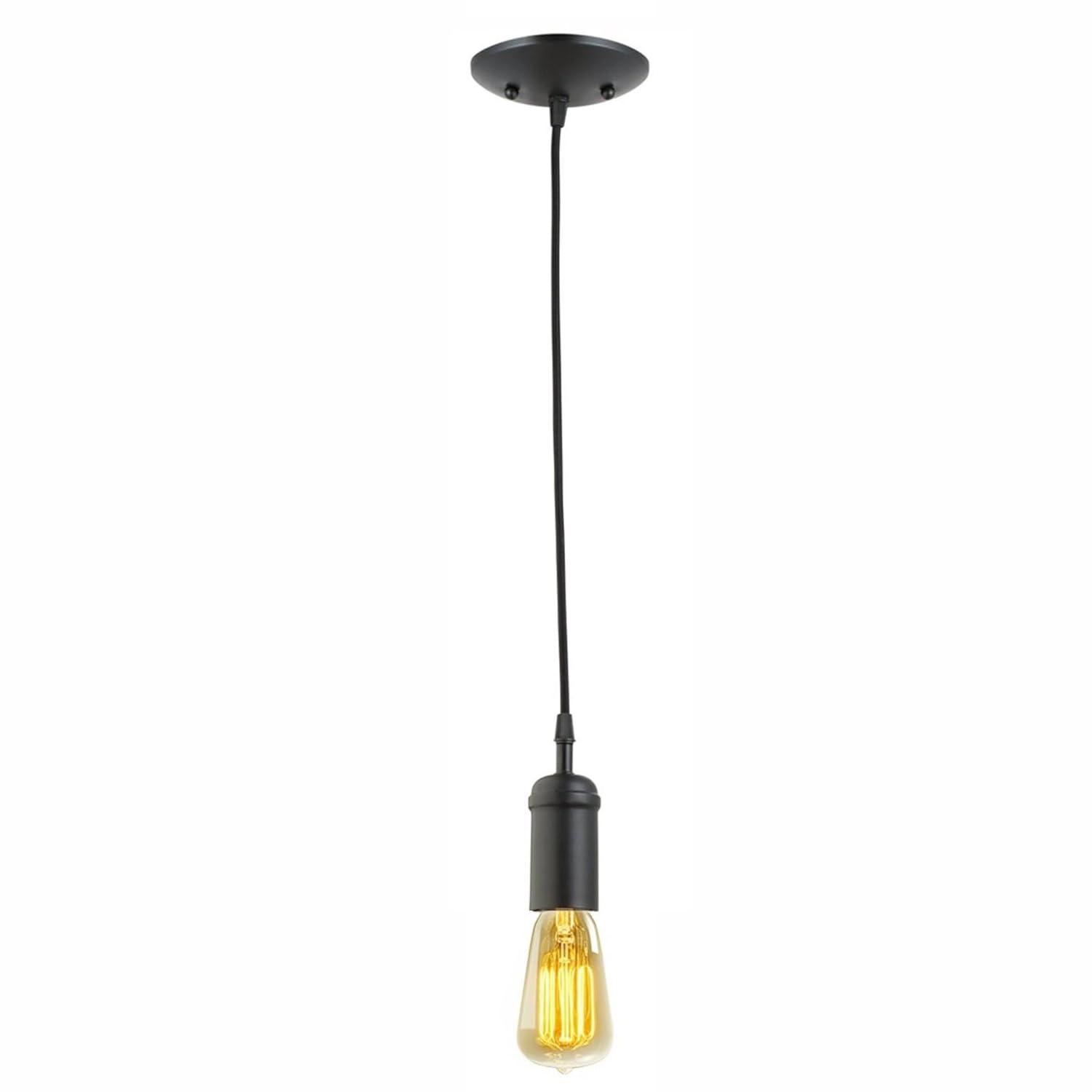 Globe Electric Leila 1-Light Brass Plug-In Pendant, 65980