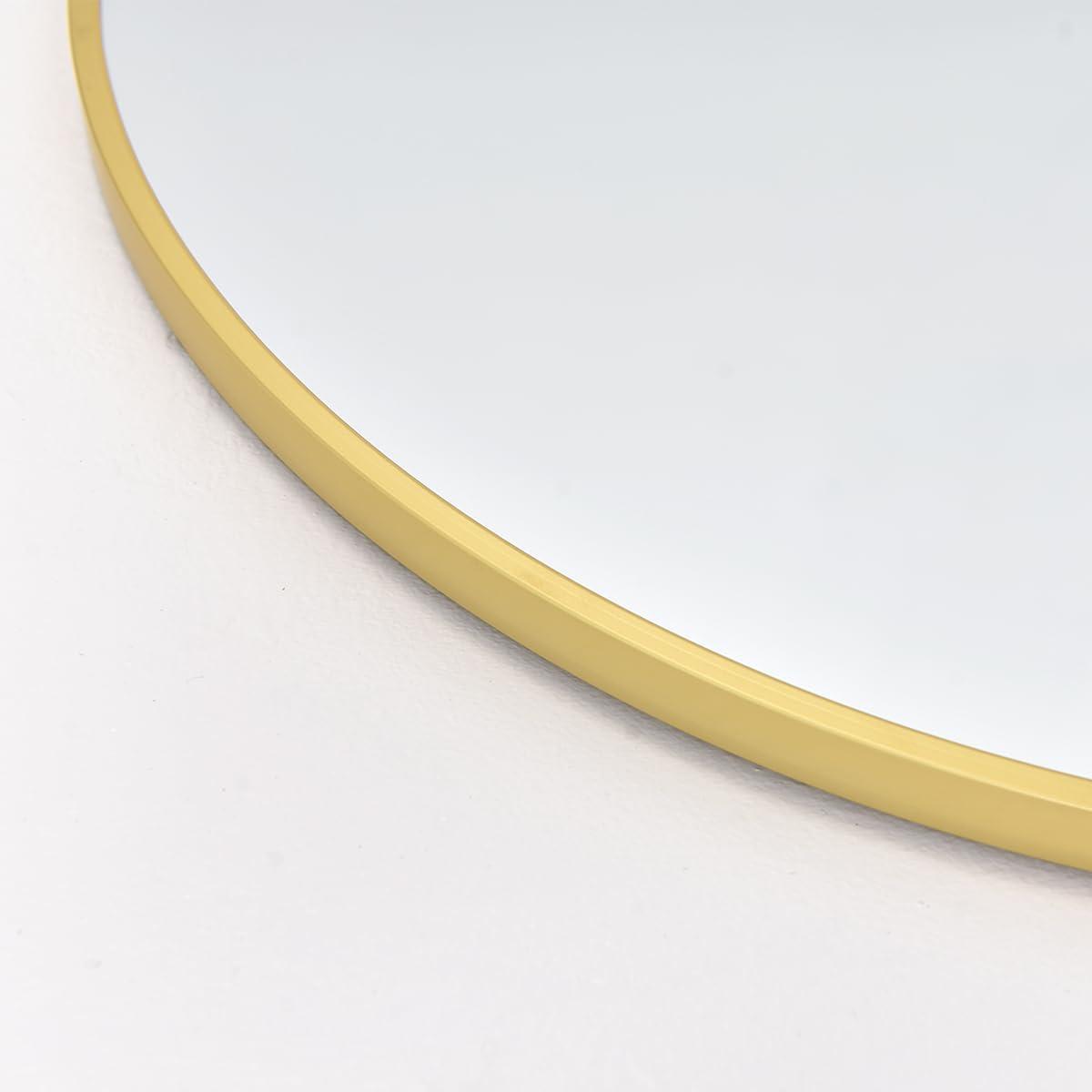 Antok Arched Full Length Mirror, 58"x18" Floor Mirror Freestanding, Floor Standing Mirror Full Body Mirror with Stand for Bedroom, Hanging Mounted Mirror for Living Room Cloakroom,Gold