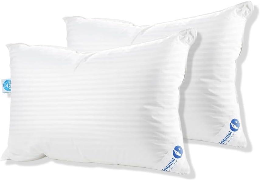 Continental Mfg. Co. Superior Down 700 Fill Power Hungarian White Goose Down Pillow, 2 Pack (Set of 2)