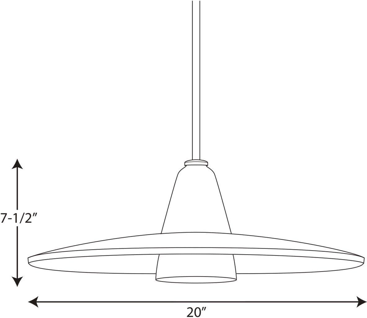 Progress Lighting, Contemporary Stem-Hung Pendant, 1 Light, Brushed Nickel, Clear Glass Shade