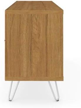 Baxter Mid-Century- Modern TV Stand with Wine Rack in Cinnamon, 23.03 x 53.54 x 14.17 in.
