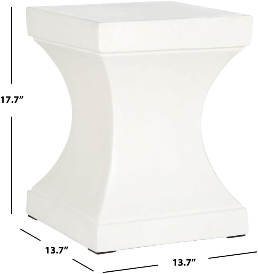 Curby Accent Stool - Indoor/Outdoor - VNN1002 - White - Safavieh