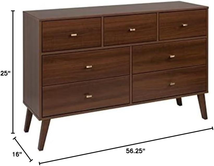 6 Drawer Milo Mid-Century Modern Tall Chest - Prepac