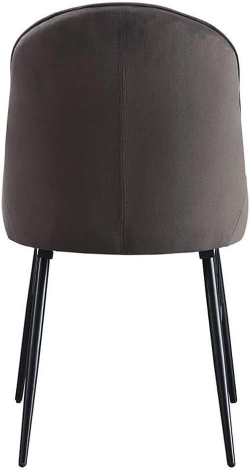 24" Abraham Accent Chair: Upholstered, Armless Design, Wood/Metal Frame - Acme Furniture