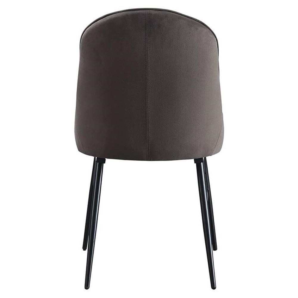 24" Abraham Accent Chair: Upholstered, Armless Design, Wood/Metal Frame - Acme Furniture
