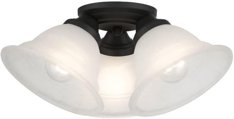 Livex Lighting Wynnewood 3 - Light Flush Mount in  Black