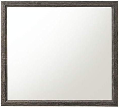 ACME Furniture Valdemar Rectangular Mirror in Weathered Gray