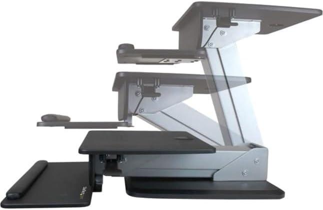 StarTech Sit-to-Stand Workstation w/Pneumatic Spring for One-Touch Adjustment