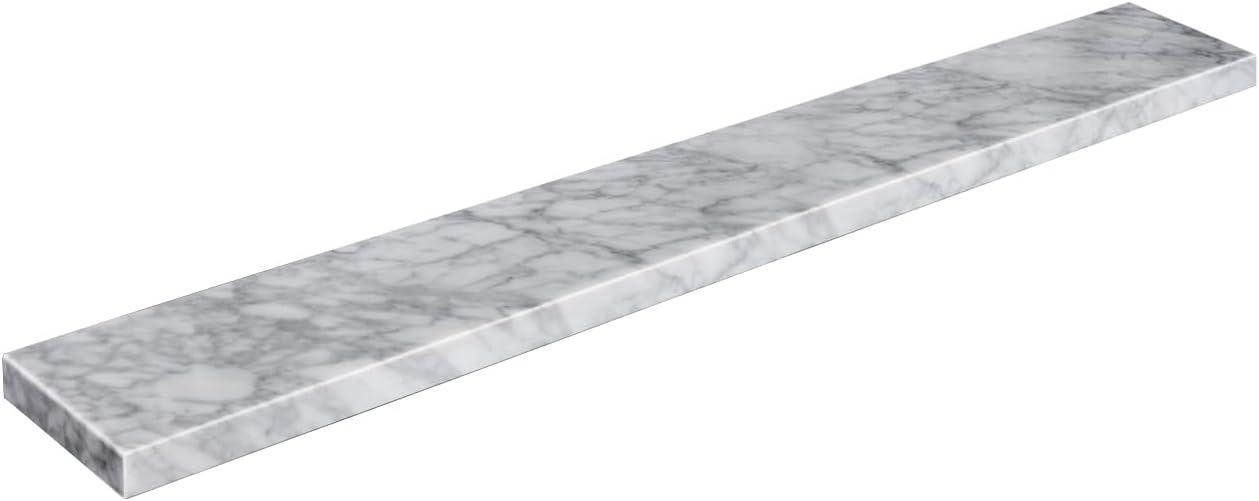 30 Inch White Carrara Marble Vanity Backsplash