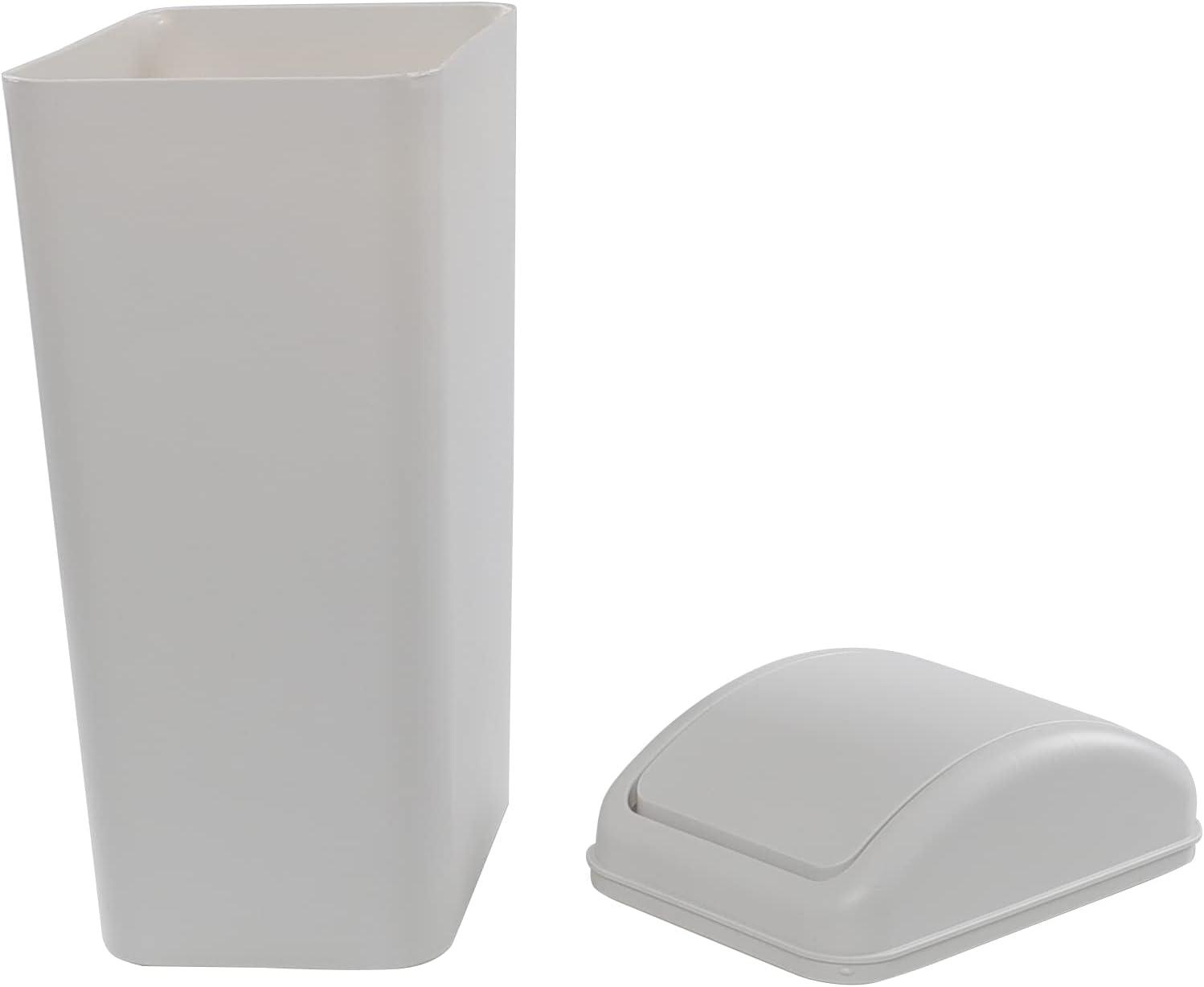 Obstnny 14L Slim Plastic Trash Can for Narrow Spaces at Home or Office, Kitchen, R