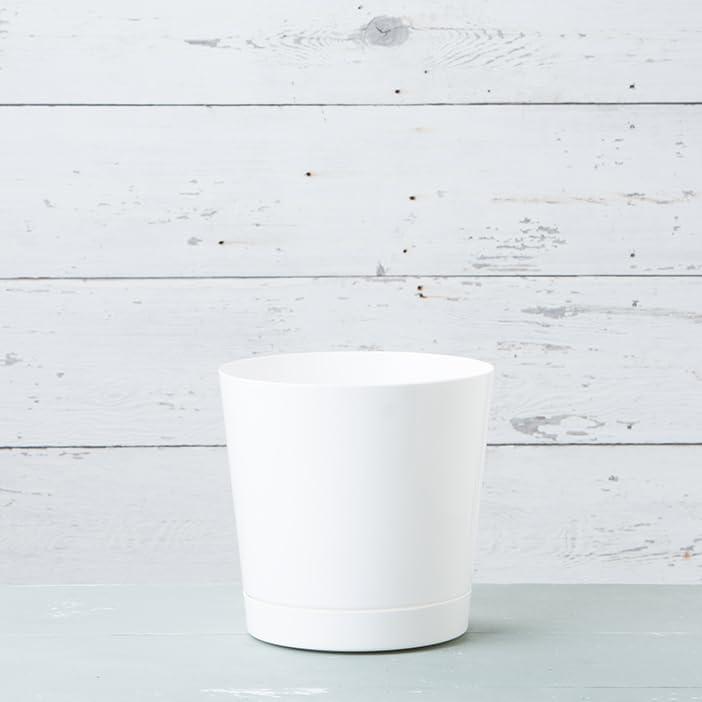 Novelty Manufacturing Majestic Full Depth Round Cylinder Pot, White, 12"