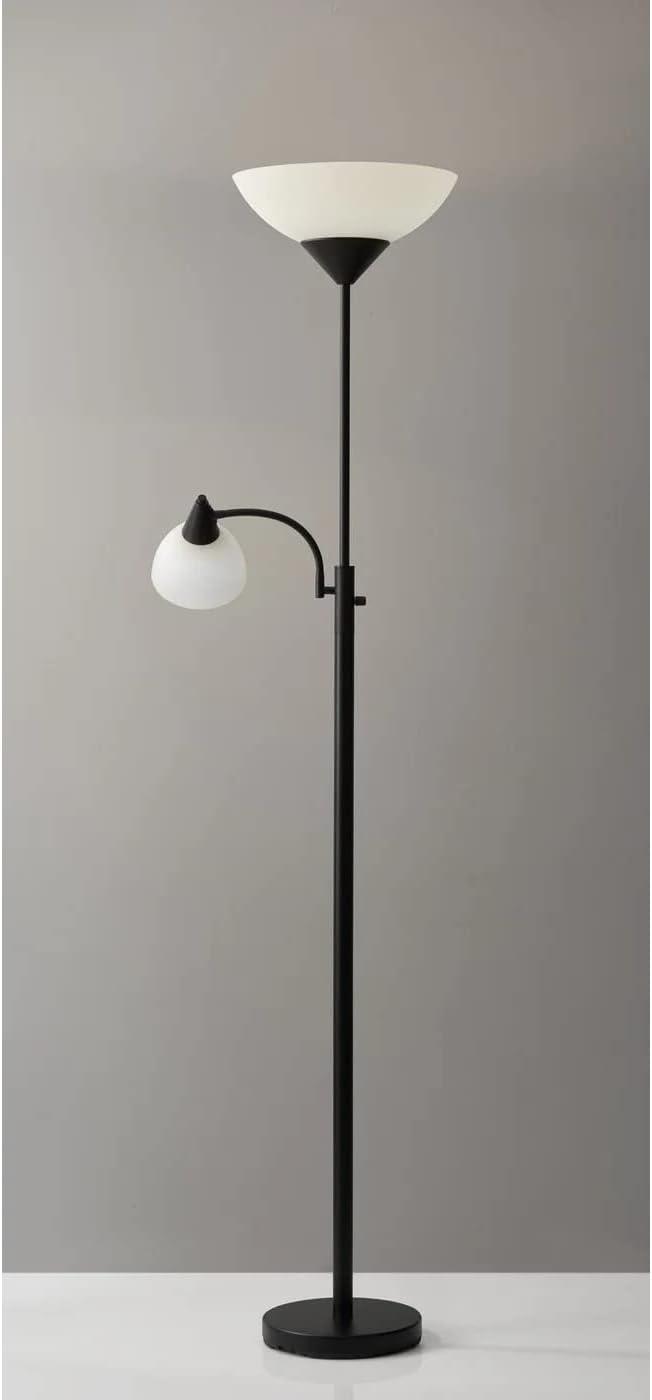 Adesso 7202 Piedmont Combo Floor Lamp-Black