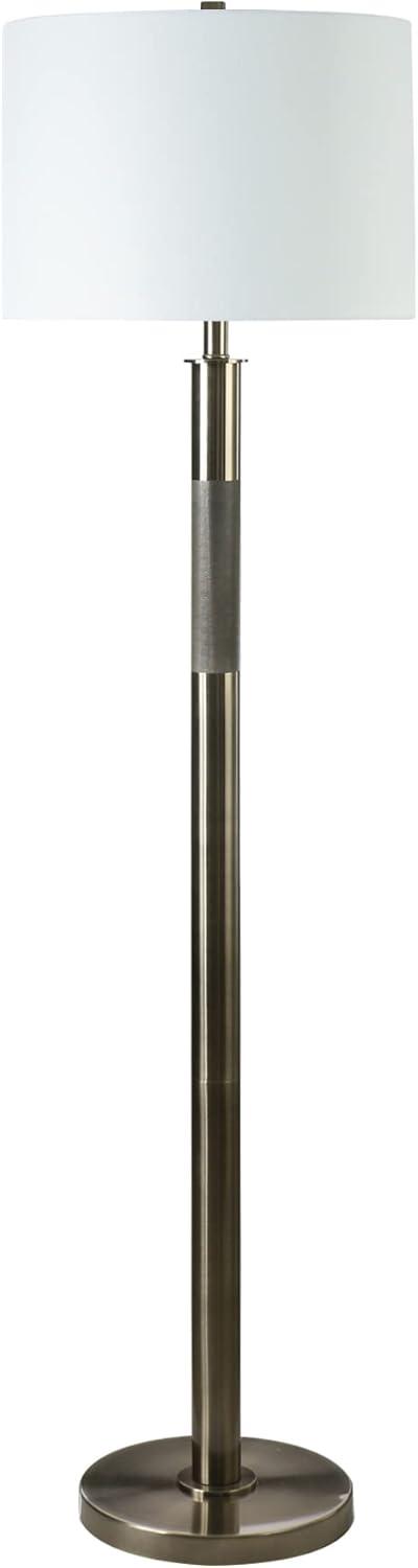 Fangio Lighting 60.5" Metal Cylinder Floor Lamp w/ Decorator Shade