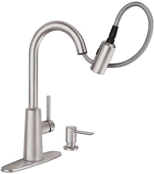 Moen Nori One Handle Stainless Steel Pull-Down Kitchen Faucet