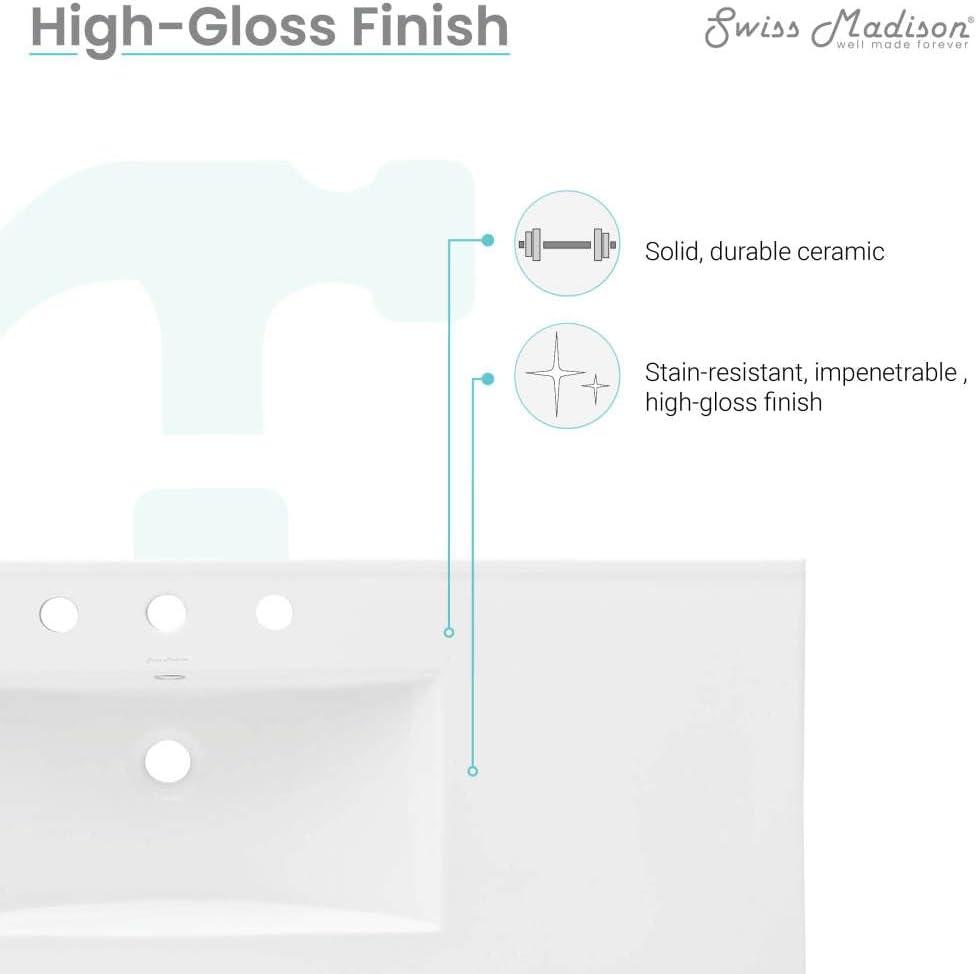 Swiss Madison 47.56" Single Bathroom Vanity Top with Sink