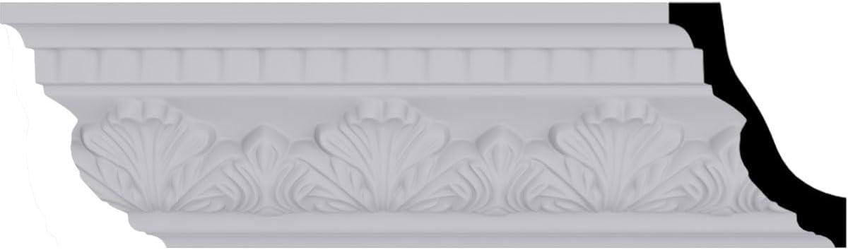 Ekena Millwork 4 1/2"H x 3 1/4"P x 5 1/2"F x 94 1/2"L Devon Crown Moulding