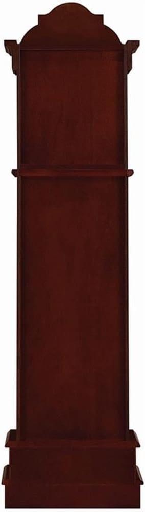 Bowery Hill Grandfather Clock with Adjustable Volume Digital Chime in Brown Red