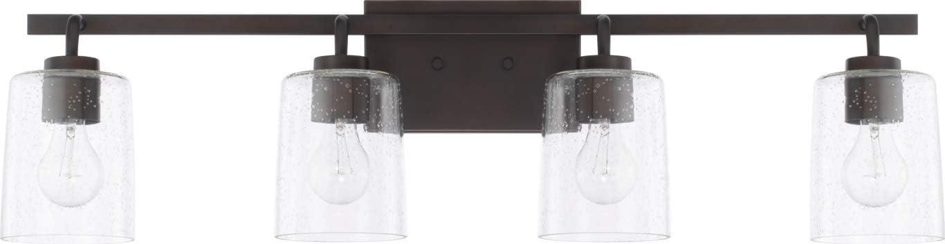 Capital Lighting 128541-449 Greyson 4 Light 34" Wide Bathroom Vanity Light - Bronze