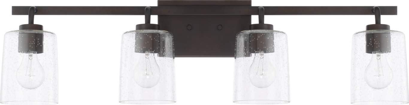 Capital Lighting 128541-449 Greyson 4 Light 34" Wide Bathroom Vanity Light - Bronze