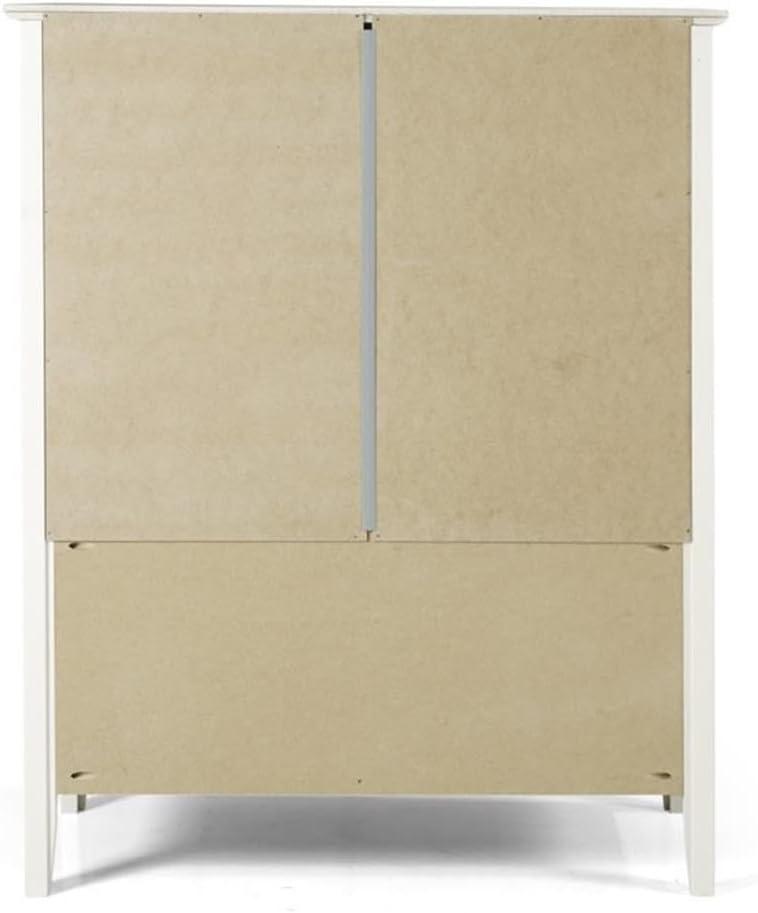 Alaterre Furniture Simplicity 48" Wood 3-Shelf Bookcase in White