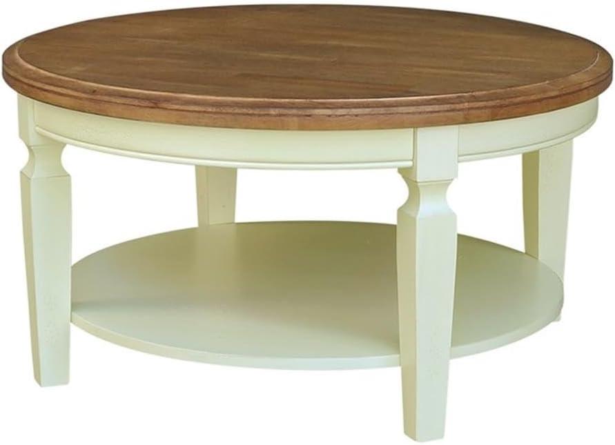 International Concepts Vista Solid Wood Round Coffee Table