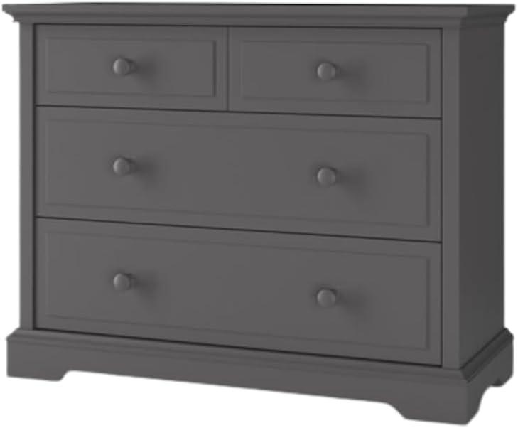 Cool Gray 3-Drawer Nursery Dresser with English Dovetail Construction