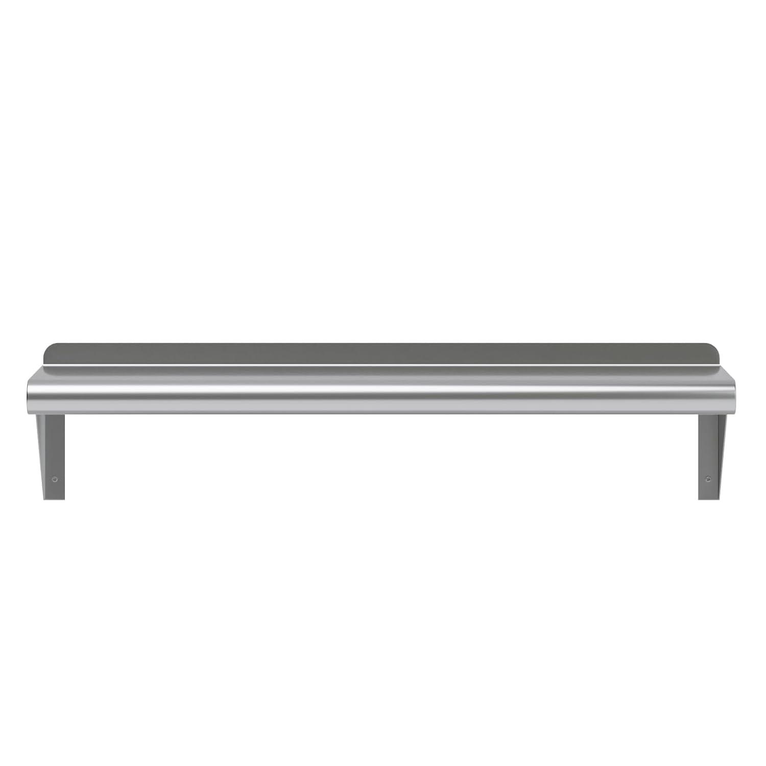 30" Stainless Steel Wall Shelf with Brackets