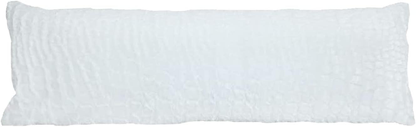 Quality Plush Body Pillow Cover - Fuzzy Pillowcase Covers fit 54 Inches, 60 Inches, 72 Inches with Zipper Enclosure in Stylish Colors