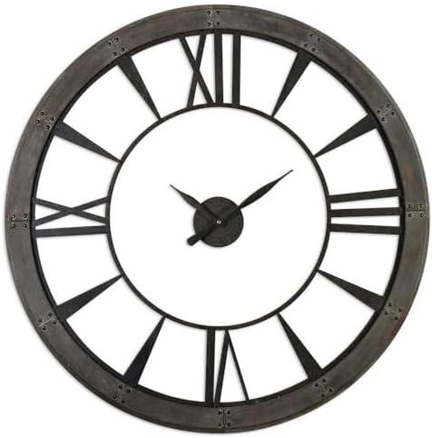 Ronan Oversized Dark Rustic Bronze Wall Clock