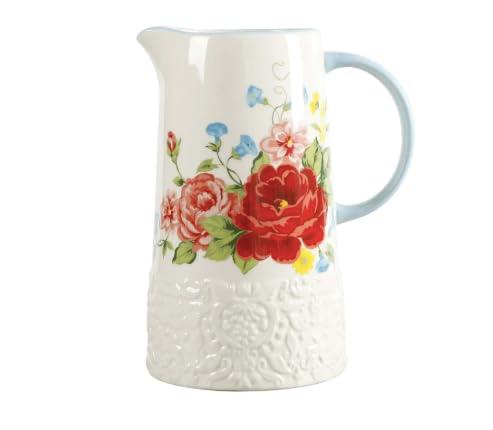 The Pioneer Woman Sweet Rose White 2.1-Quart Pitcher