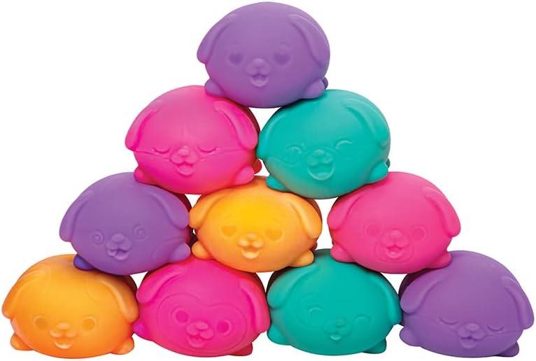 Teenie Funky Pup Neon Squishy Fidget Toy Set