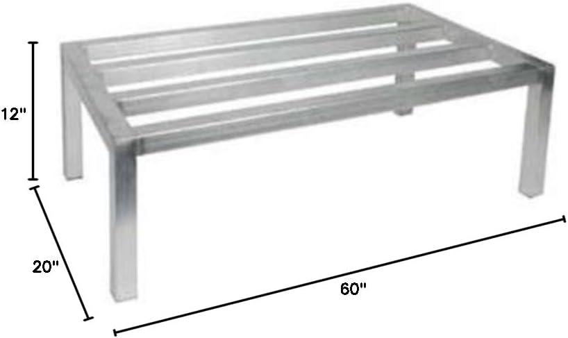 60-Inch Aluminum Kitchen Dunnage Rack with 1200-Pound Capacity