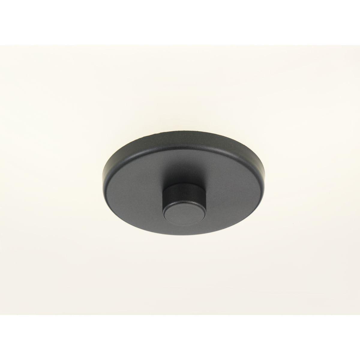 Progress Lighting Inspire Collection 1-Light LED Flush Mount, Graphite Finish, Fabric Shade