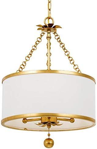 Crystorama Lighting Broche 3 - Light Chandelier in  Antique Gold
