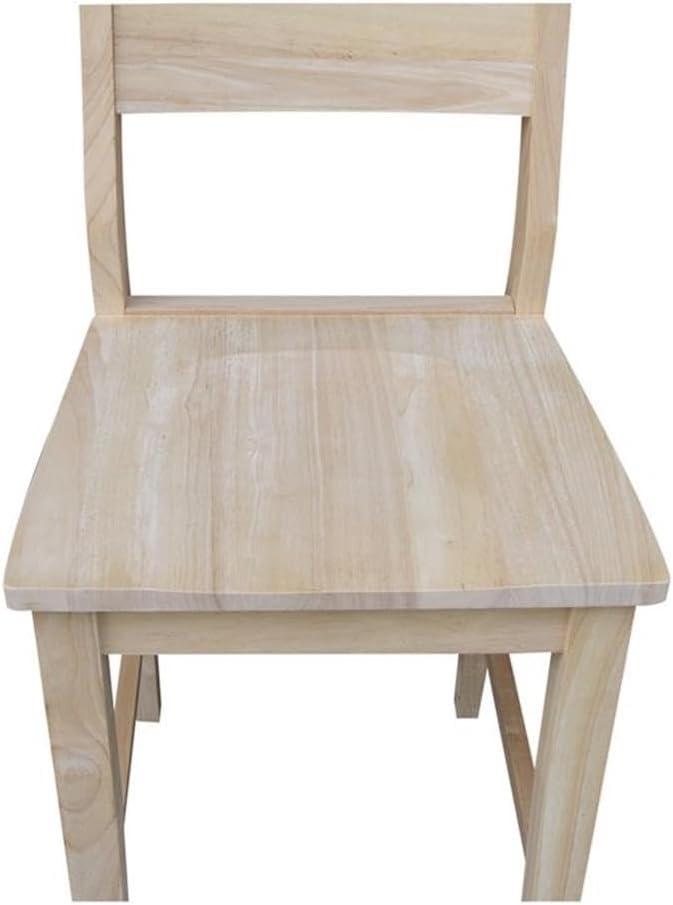 International Concepts Wood Slat Back Aspen Counter Height Panel Stool - Unfinished - 24" Seat Height