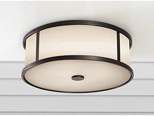 Espresso Finish Dakota Drum Ceiling Light with White Opal Glass