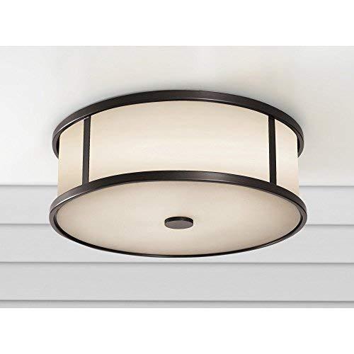 Espresso Finish Dakota Drum Ceiling Light with White Opal Glass