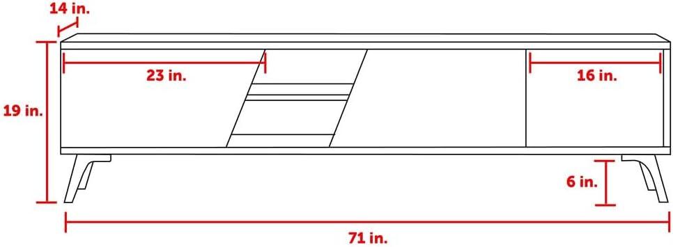 Niche TV Stand for TVs up to 70" Light Oak