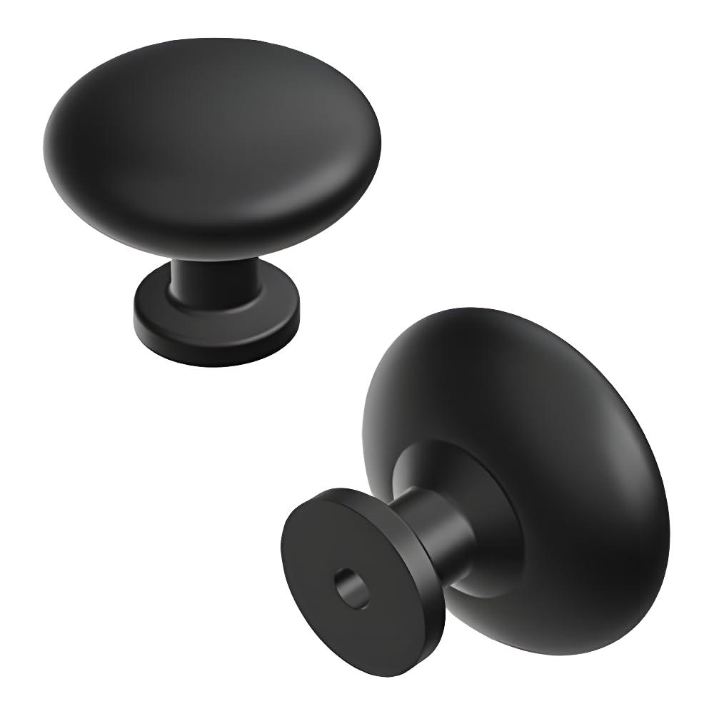 Heritage Designs Kitchen Cabinet Knobs, 1 1/8" Round Knob Pull for Doors, Drawers and Dressers