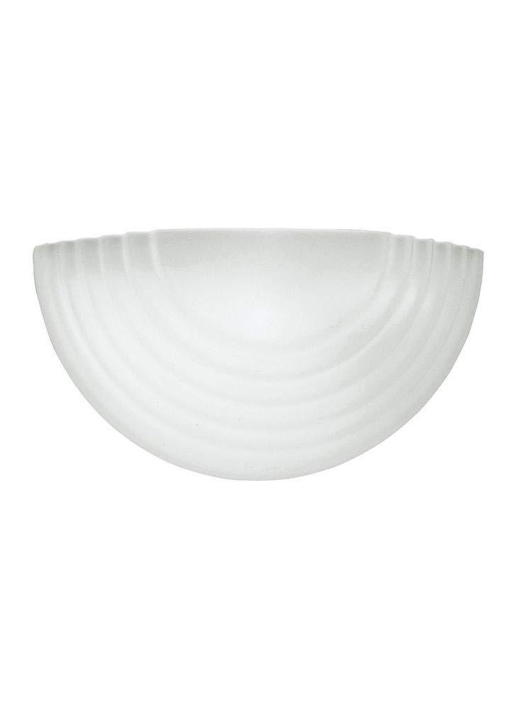 10 in. 1-Light White Modern Transitional Wall Bath Sconce with Stepped Satin White Glass