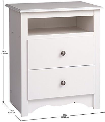 Tall 2 - Drawer Nightstand with Open Shelf - Prepac