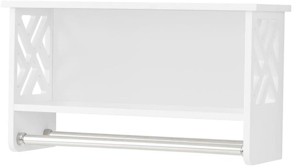 Coventry Bath Shelf with Two Towel Rods White - Alaterre Furniture