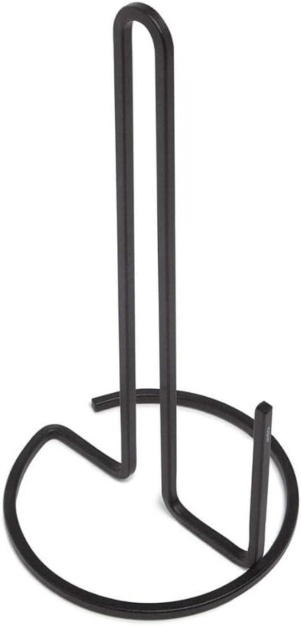 Umbra Squire Paper Towel Holder for Kitchen, Bent Metal Wire Looks Like Cast Iron, Black