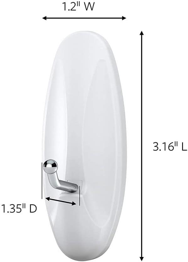 Command Medium Sized Wire Decorative Hooks White: Adhesive Wall Hooks, 3 lb Capacity, 7 Pack