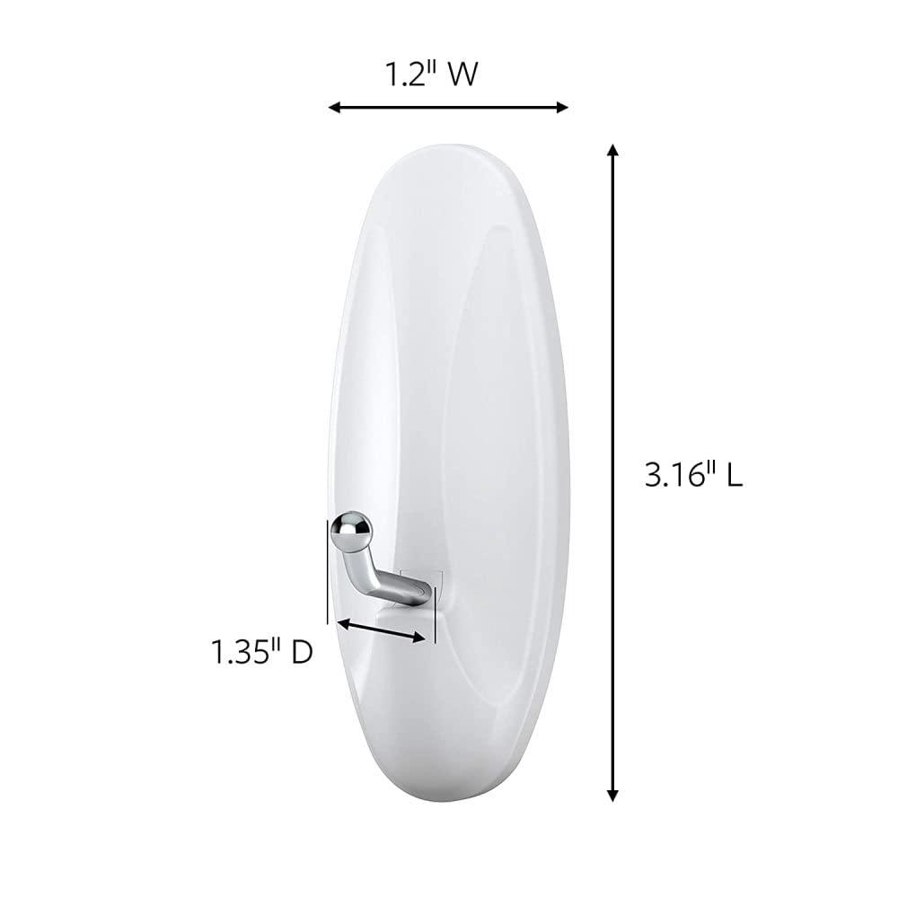 Command Medium Sized Wire Decorative Hooks White: Adhesive Wall Hooks, 3 lb Capacity, 7 Pack