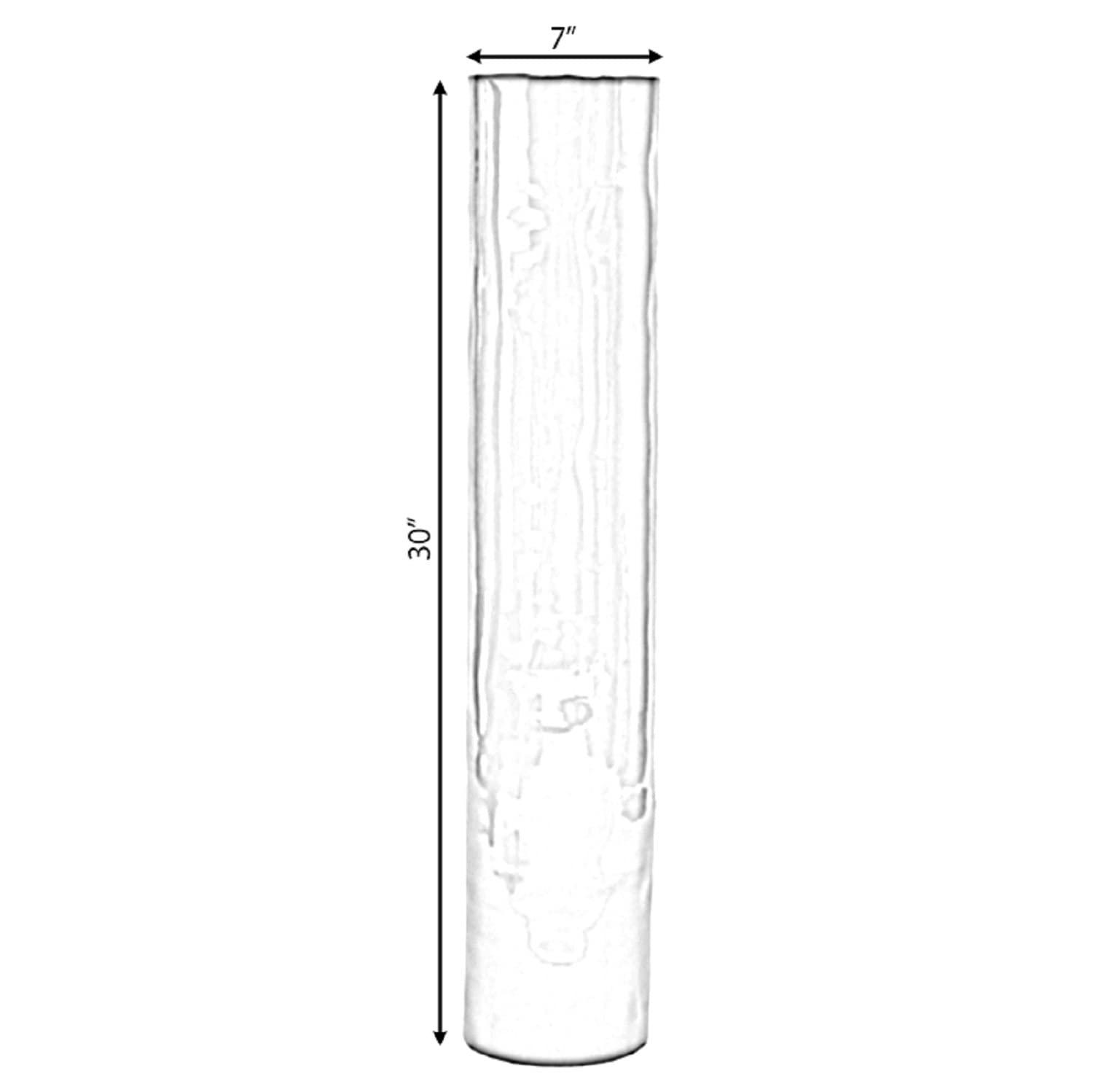 Uniquewise 30-inch-tall Decorative Contemporary Bamboo Display Floor Vase - Cylinder Shape - Stylish Home Decor Accent - Green - Modern Tall Vase