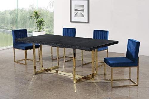 Meridian Furniture Giselle Navy Velvet Dining Chair (Set of 2)